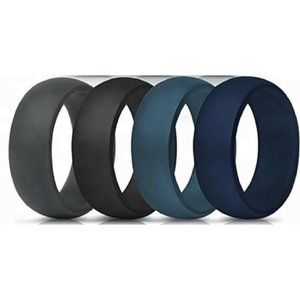 Silicone Wedding Rings (Set of 4) Color